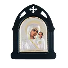 HTISOK Icon of the Virgin Mary and Jesus Greek Orthodox Gold Plated Icon Religious Art for Home Church Sideboard Decoration Christian Gift